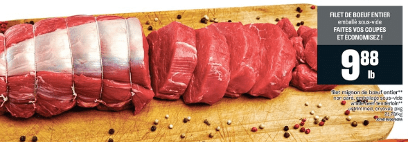 Filet Mignon de Boeuf Entier du 2 au 8 avril 2020
